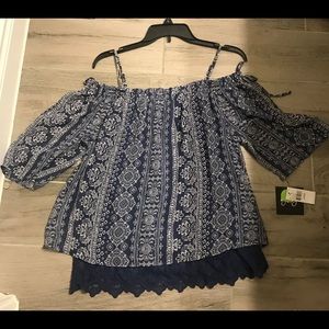 Navy blue cold shoulder!